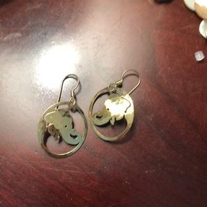 Gold elephant earrings